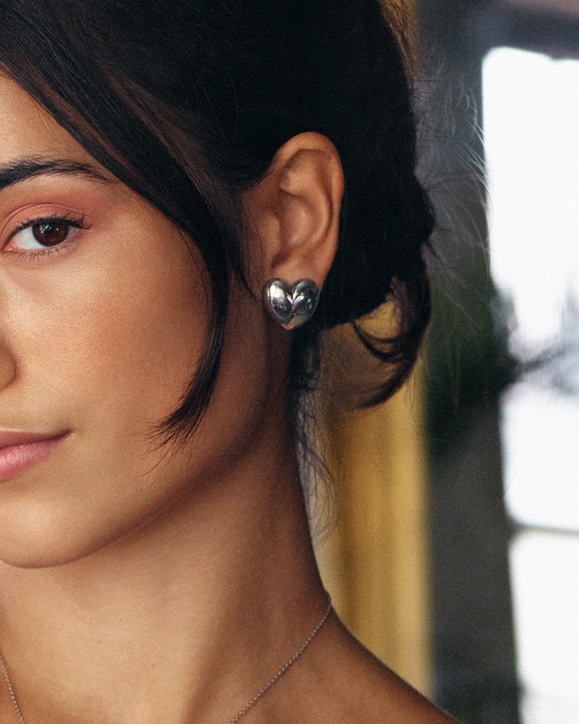 Barley Studs L Silver