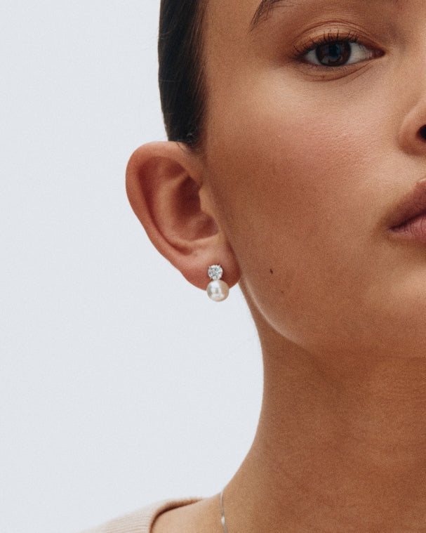 Luna Studs L Silver