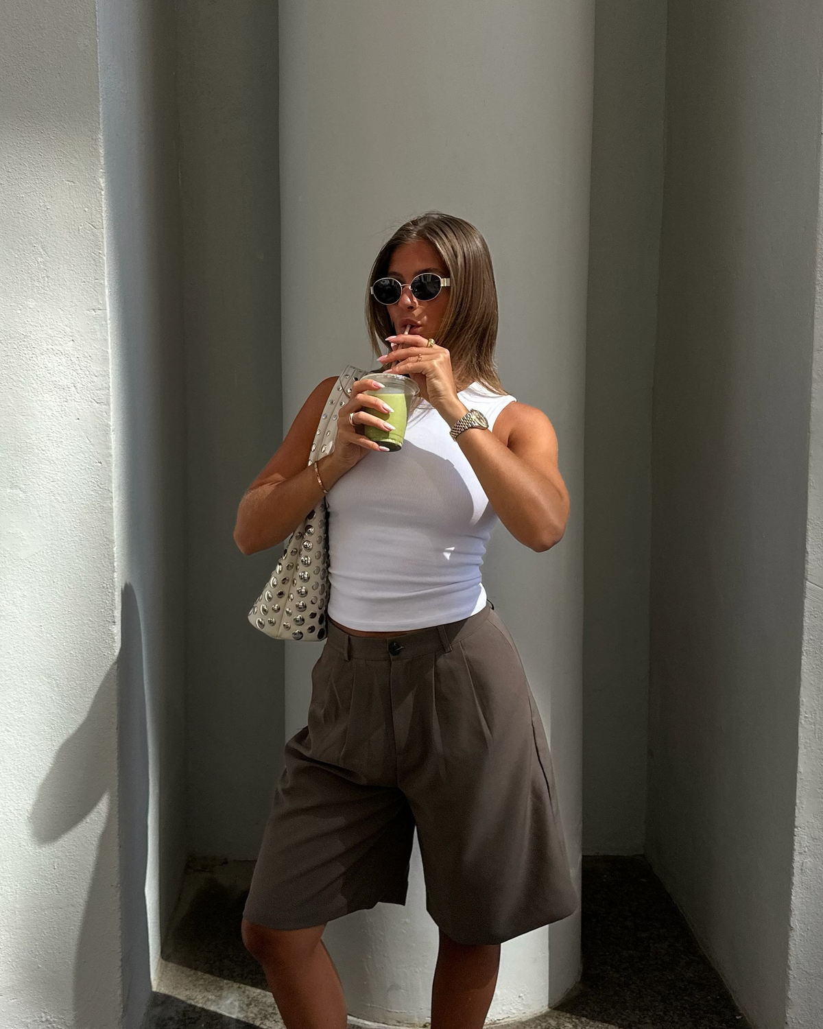 Annika Shorts - Ash Brown