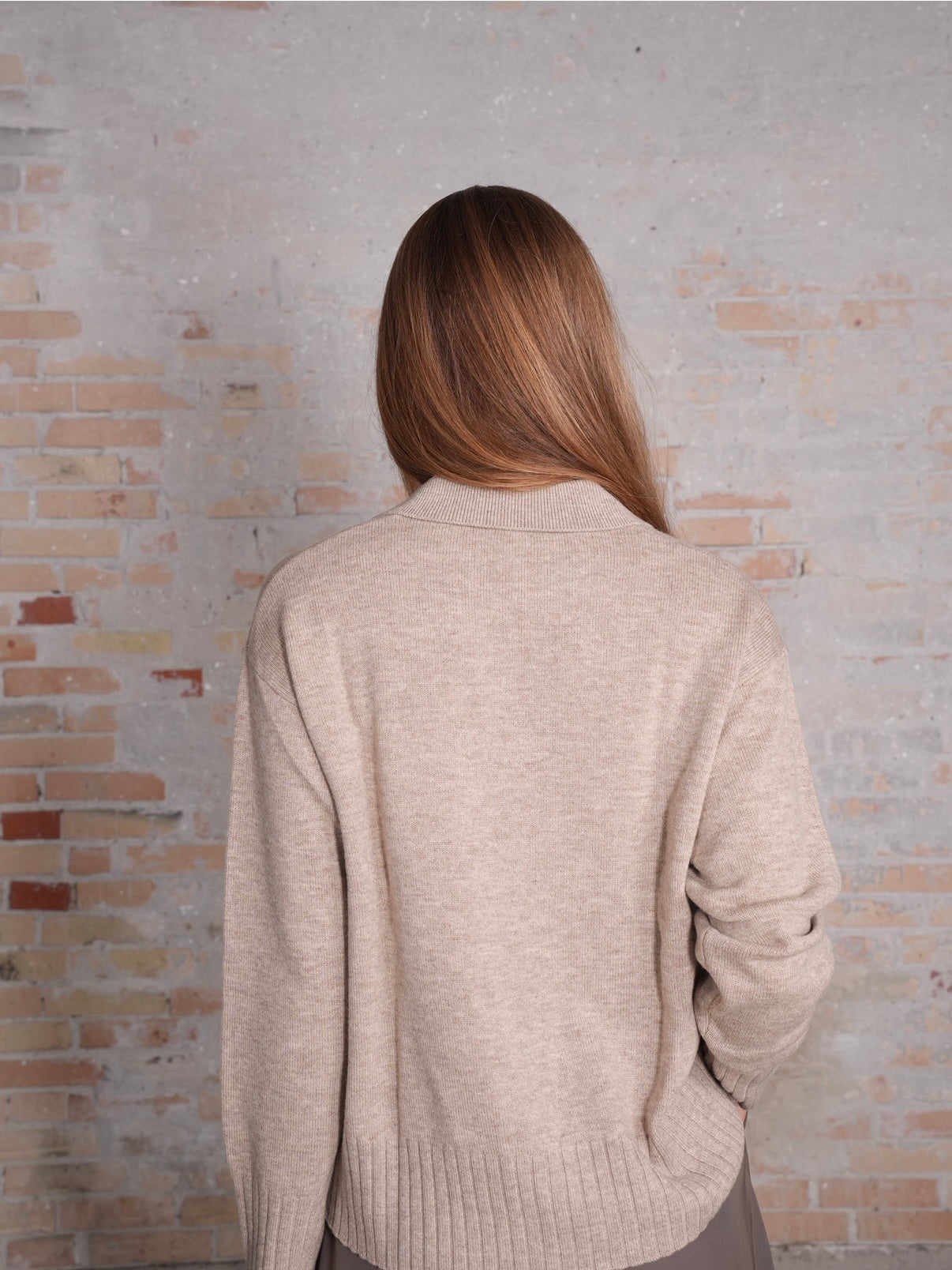 Serena Knitted Polo - Camel