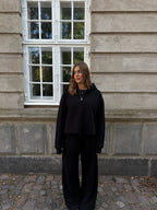 Cloud9 Wide Leg Sweatpants - Midnight Black