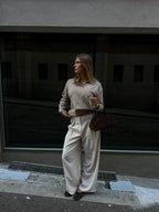 Serena Knitted Polo - Camel