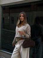 Serena Knitted Polo - Camel