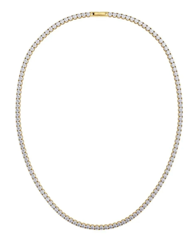 Tennis Necklace Gold