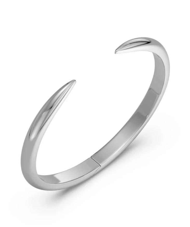 Crest Bangle Silver