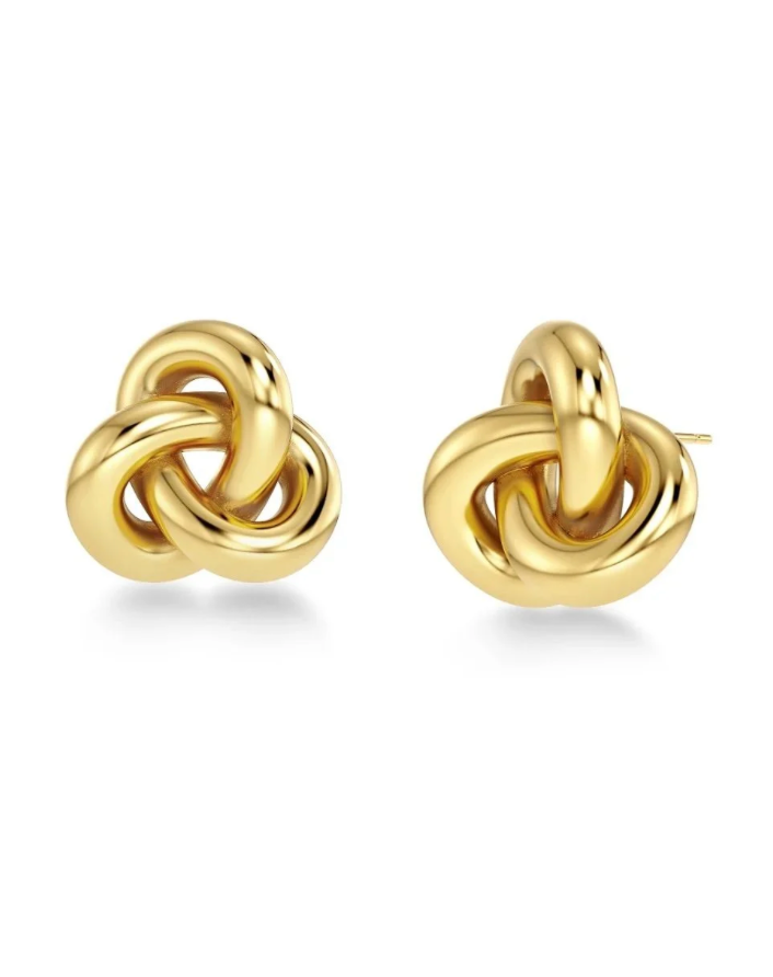 Infinity Knot Studs L Gold