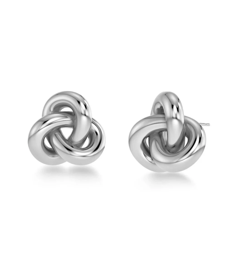 Infinity Knot Studs L Silver