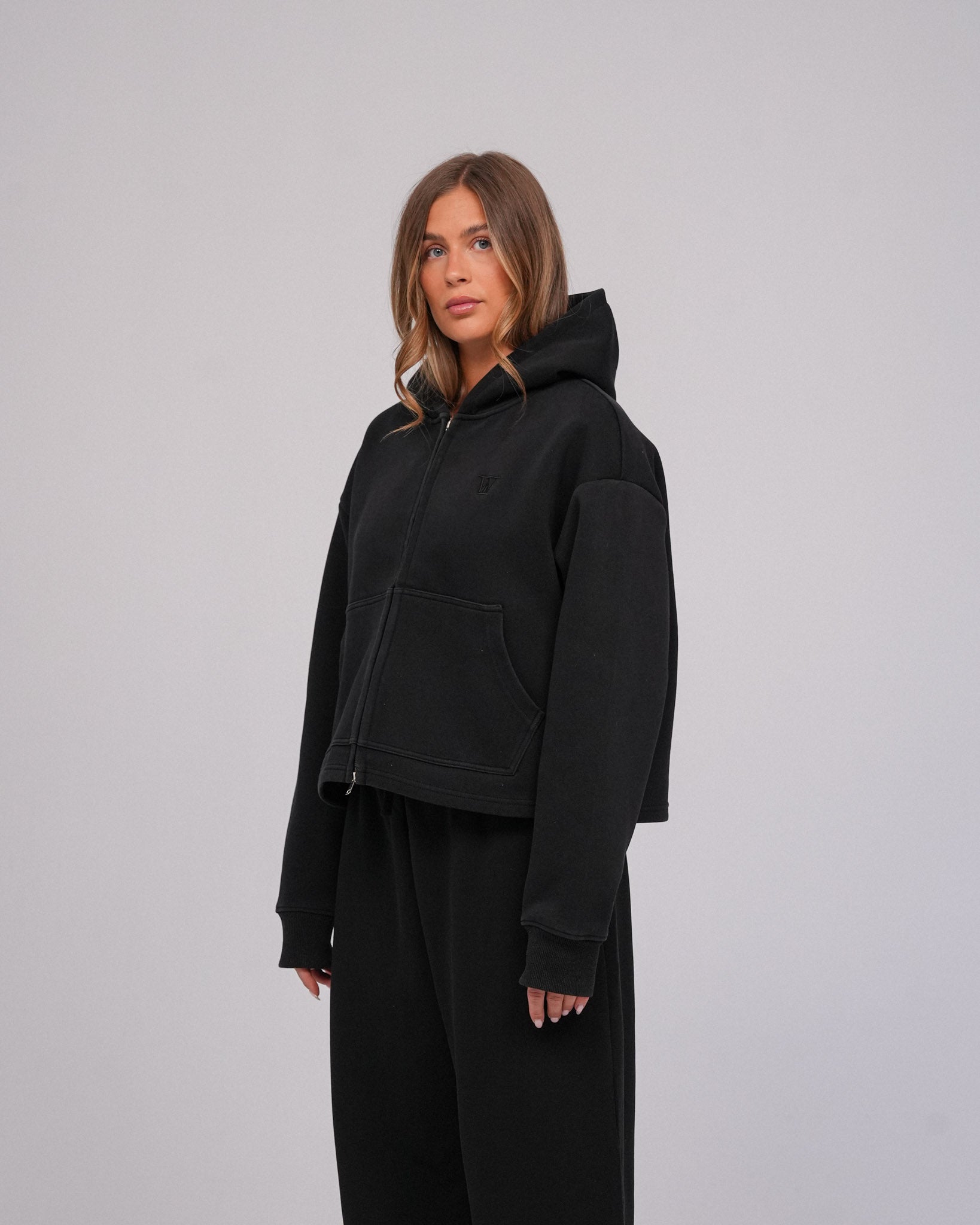 Cloud9 Zip Hoodie, Midnight Black