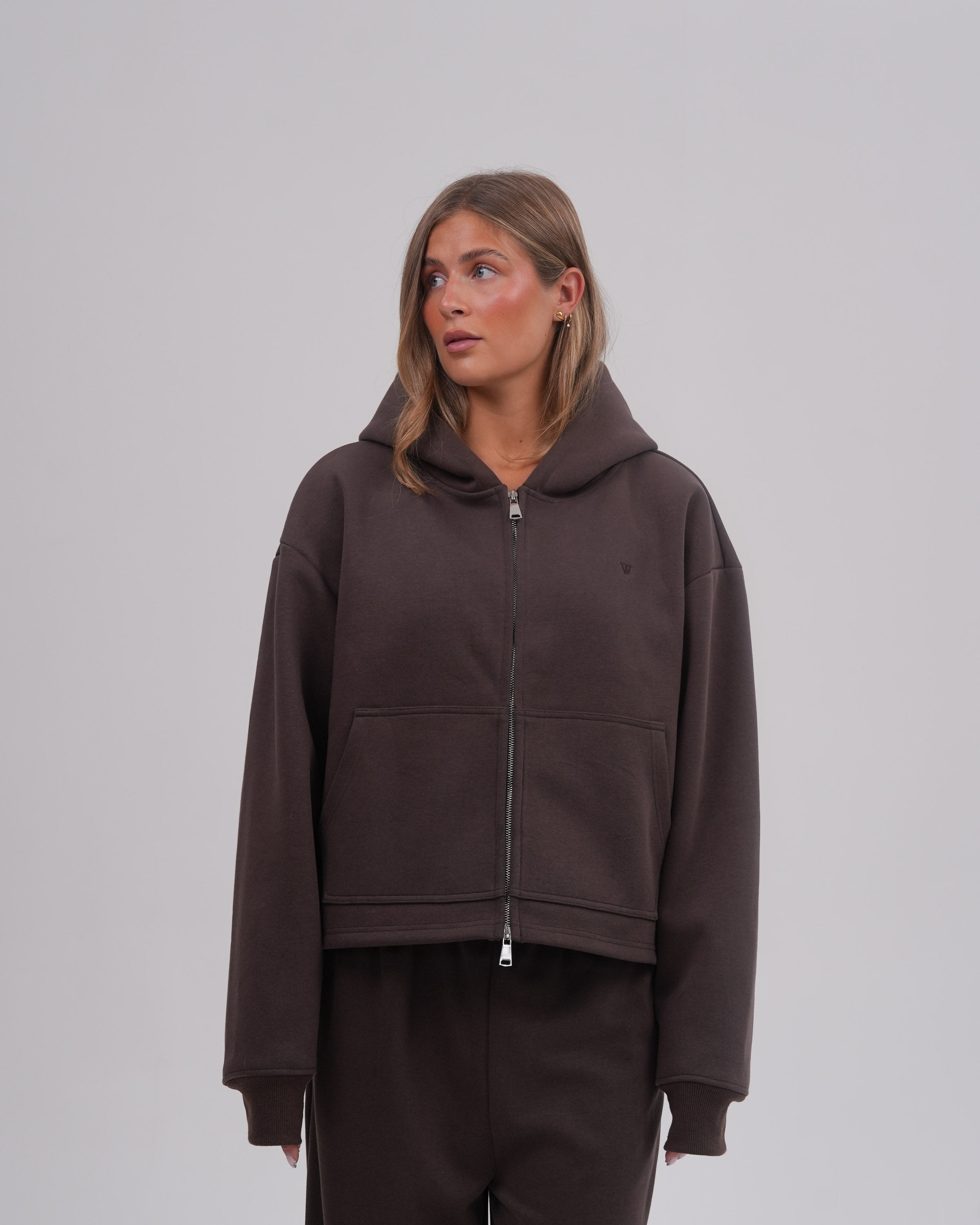 Cloud9 Zip Hoodie, Dark Umber
