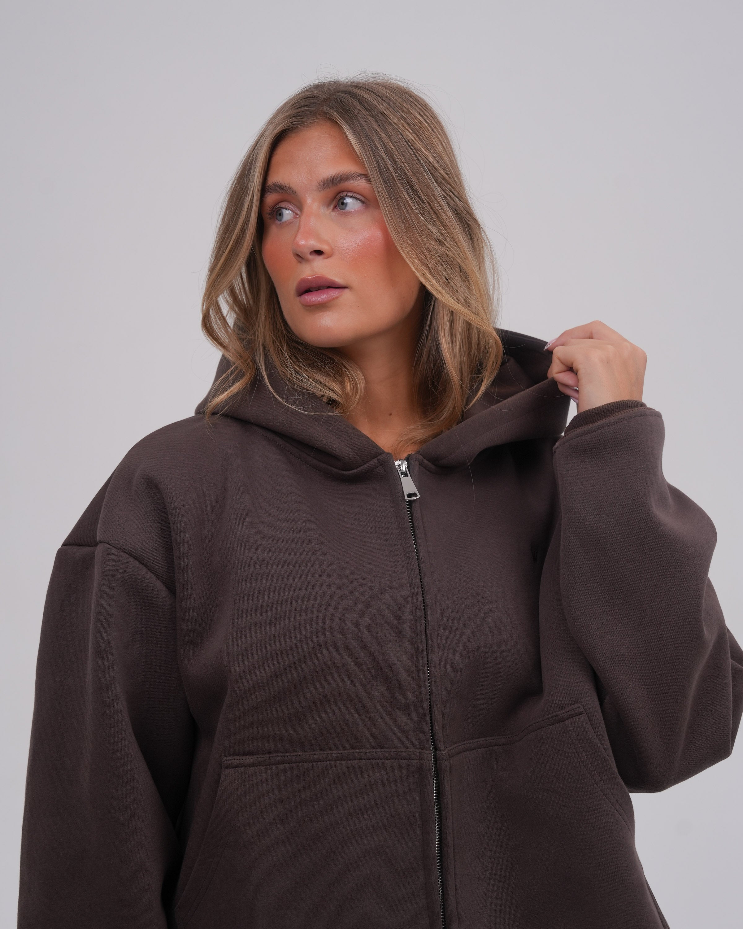 Cloud9 Zip Hoodie, Dark Umber