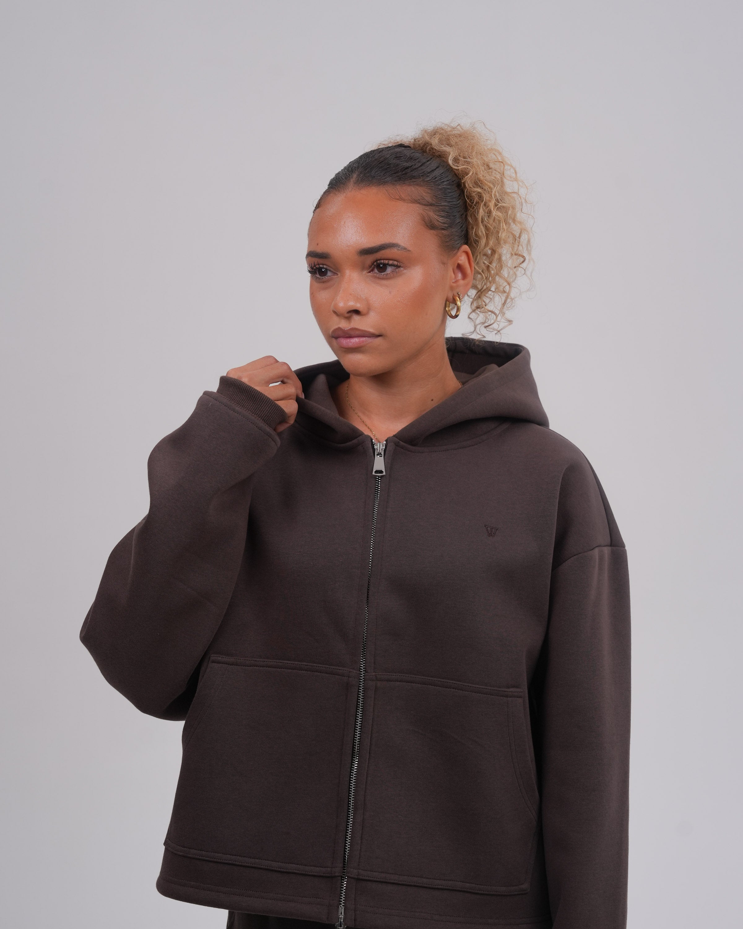 Cloud9 Zip Hoodie, Dark Umber